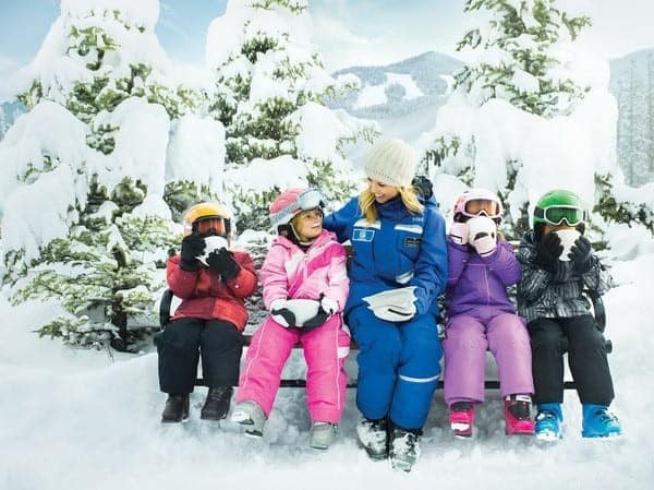 Family skiing Beaver Creek Colorado