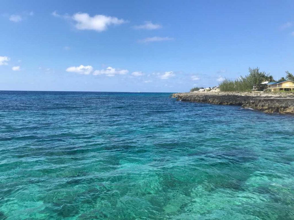 A rocky shore beach ideal for spring break destinations.