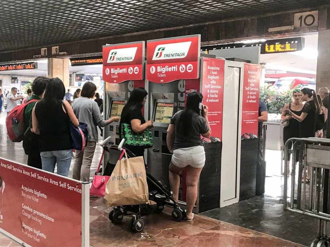 Florence Train Station ticket machine