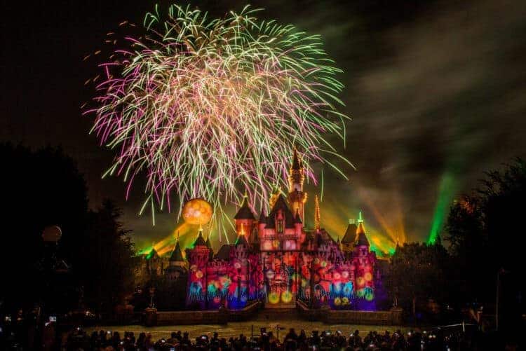 Halloween Screams fireworks at Disneyland