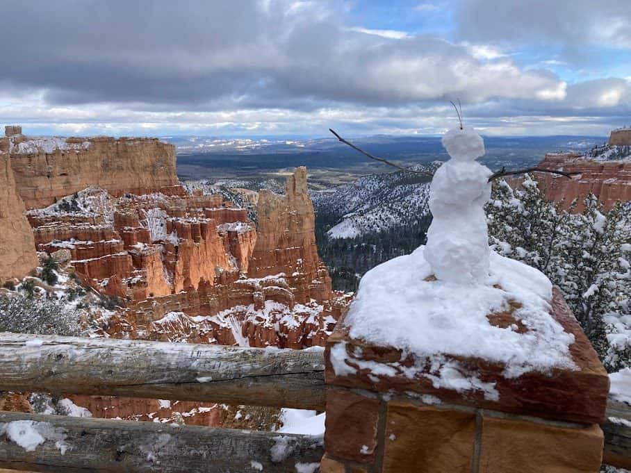 snowman at Bryce Canyon National Park