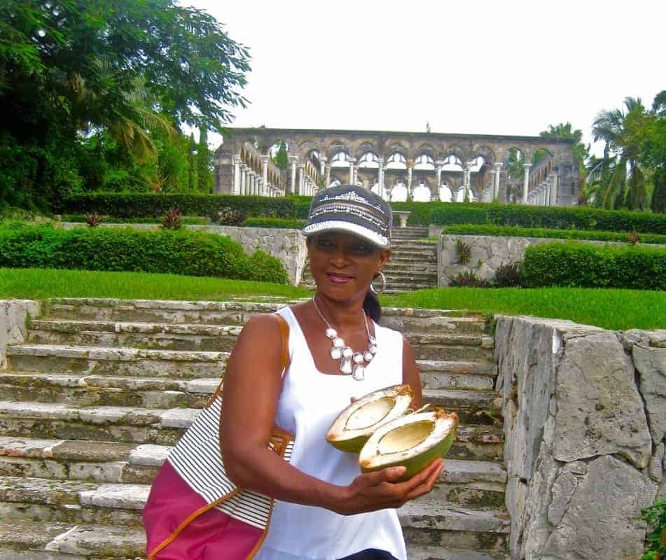 Bahamas People to People hostess Claudell giving a tour in Nassau Bahamas