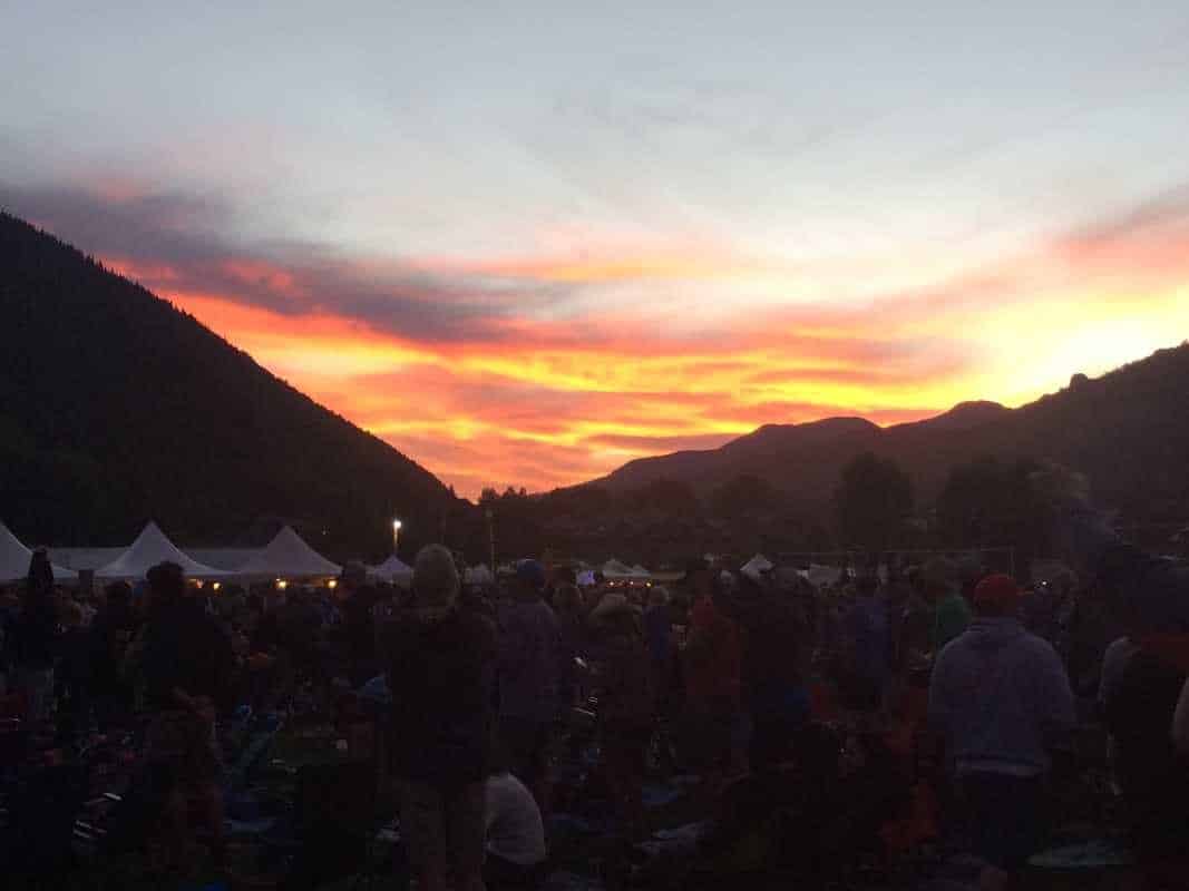 The RIDE Festival Telluride sunset