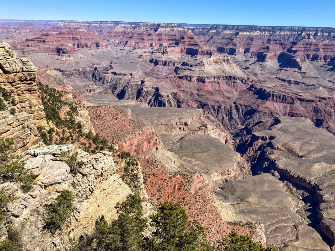 Grand Canyon South Rim view from above