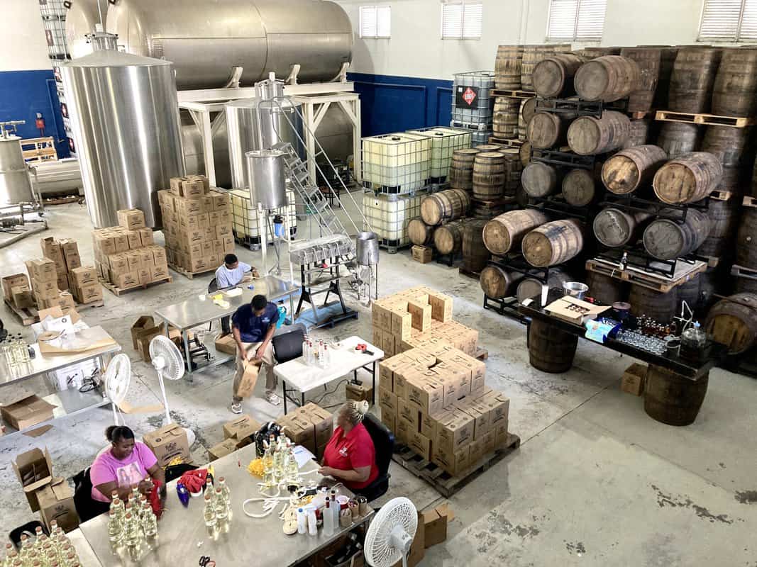 Aerial view of inside of John Watling's Distillery in Nassau Bahamas