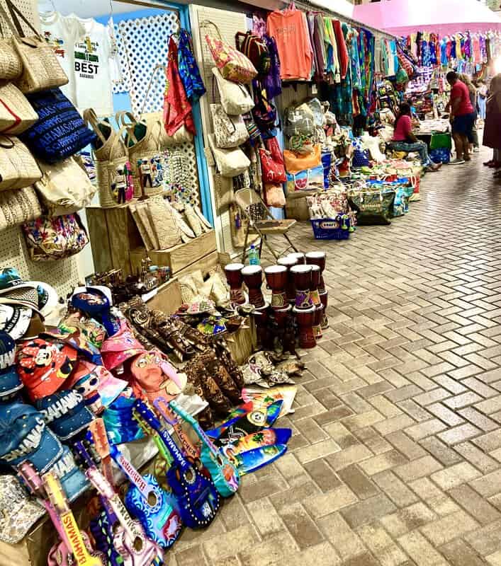 Goods displayed at Straw Market in Nassau Bahamas