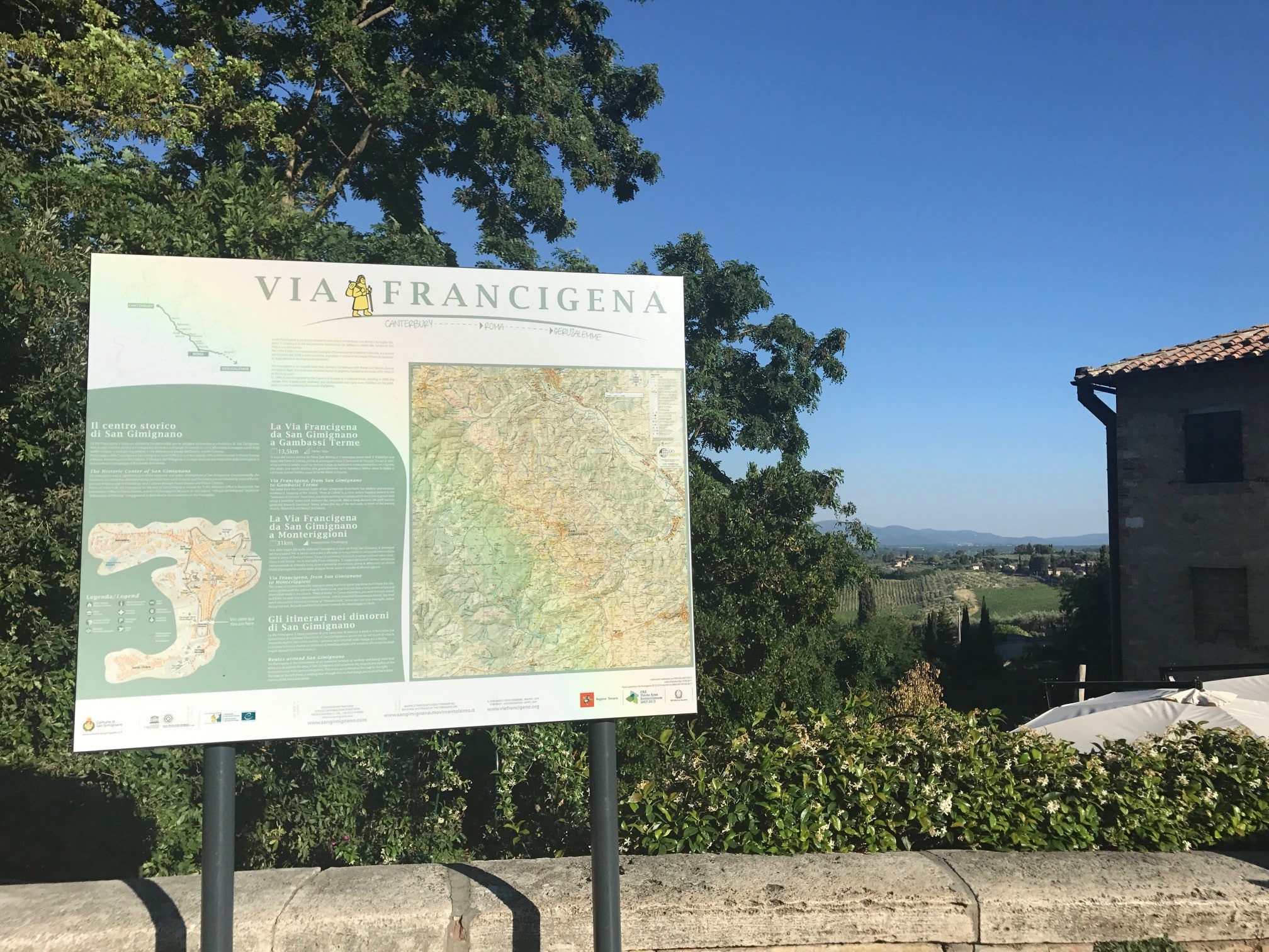 La Via Francigena, San Gimignano