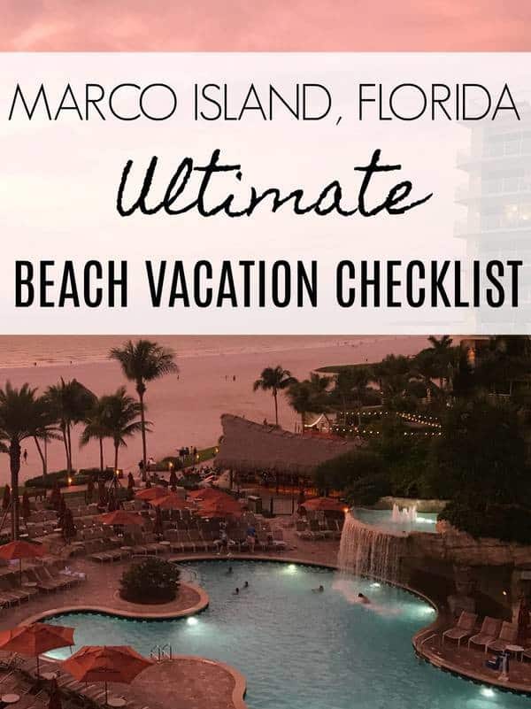 Marco Island Florida Ultimate Beach Vacation Checklist