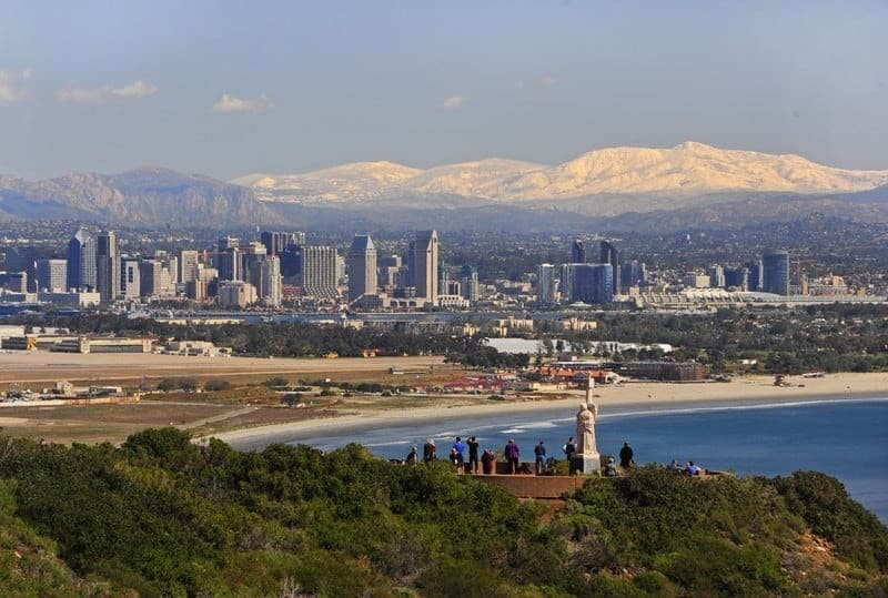 Explore the best things to do in San Diego with a breathtaking view of the city from a scenic hilltop.