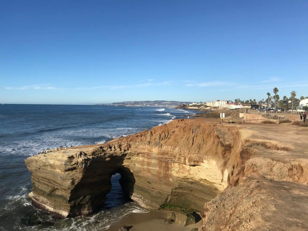 A beach side cliff.