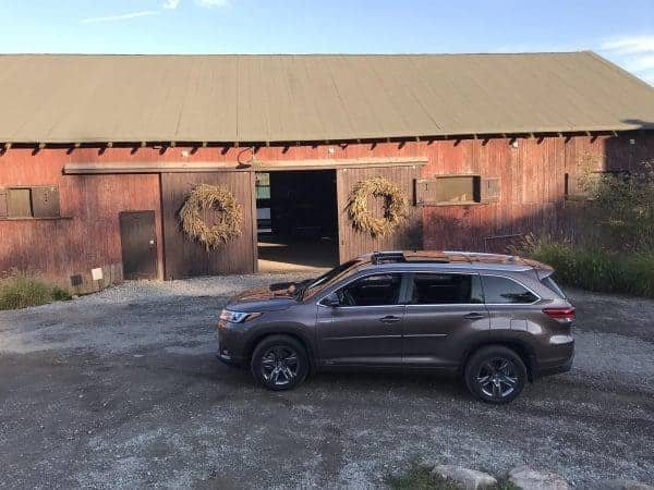 The 2019 Toyota Highlander parked in Zionsville, Indiana.