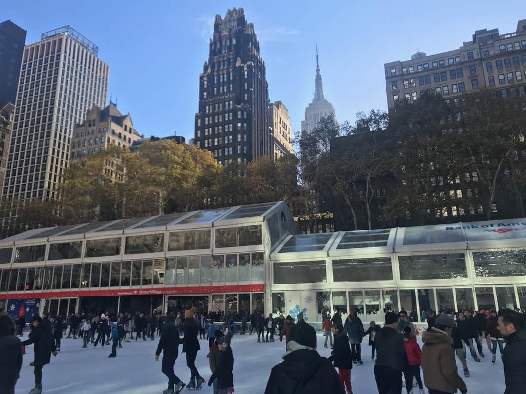 Bryant Park ice skating