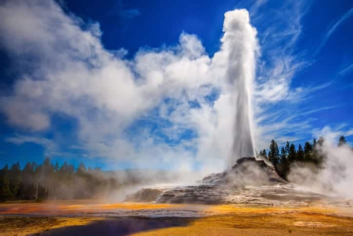 Castle Geyser at Yellowstone National Park