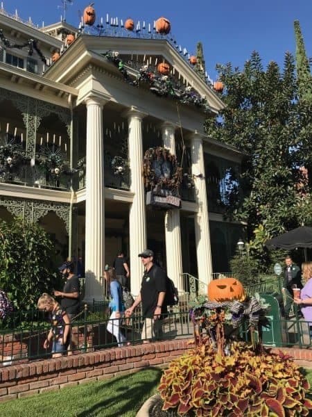 Haunted Mansion decorated for Halloween 