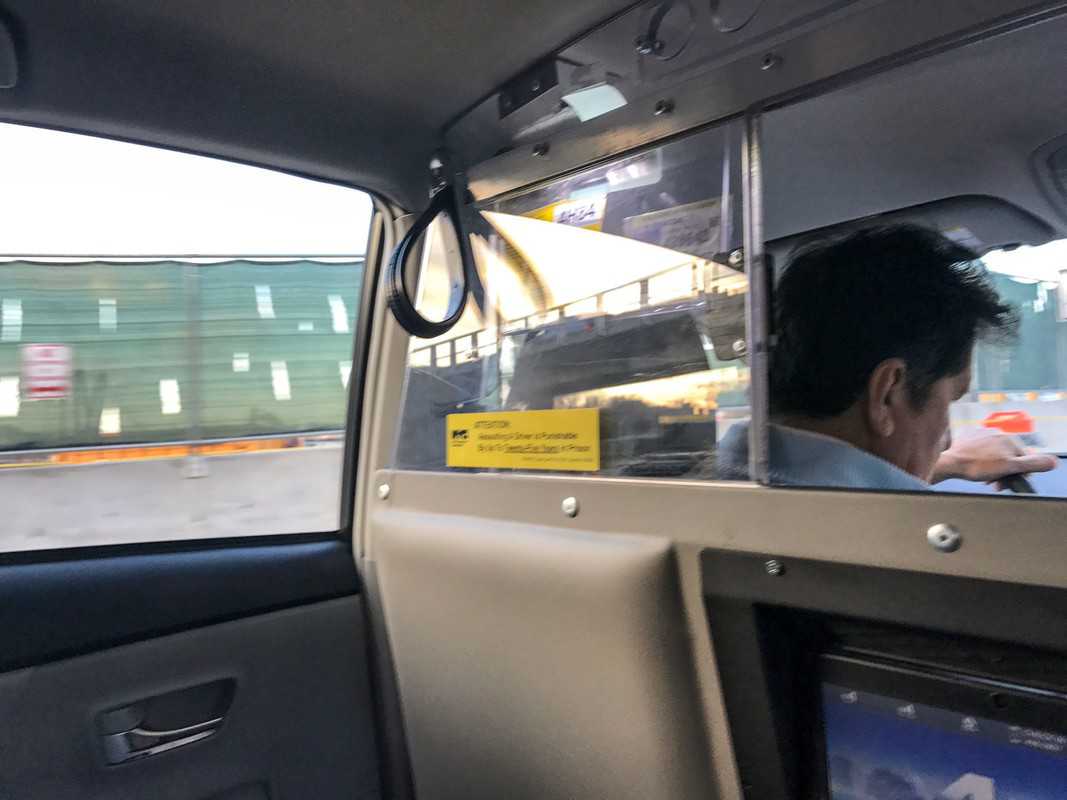 New York City taxi interior