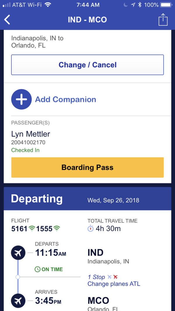 Southwest app mobile boarding pass