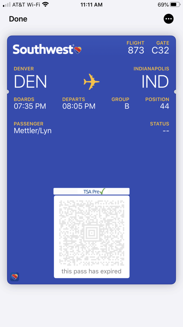 southwest flight check in 