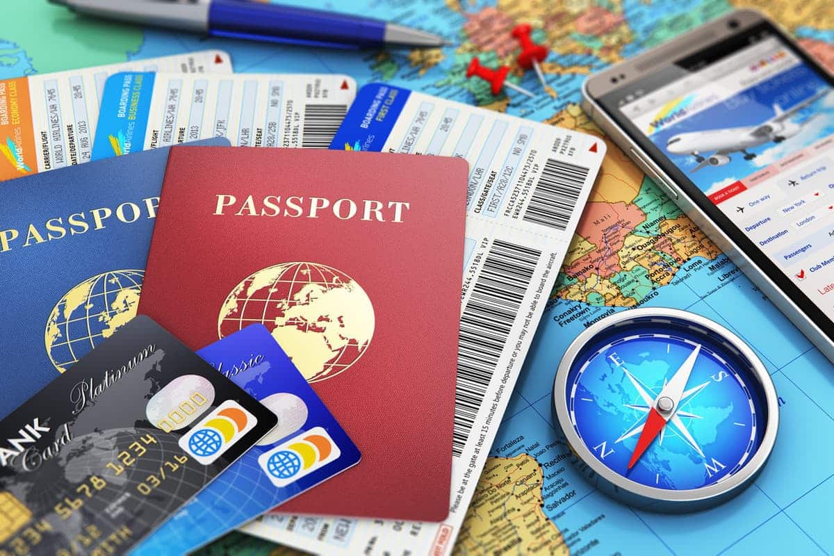 travel credit cards passport map