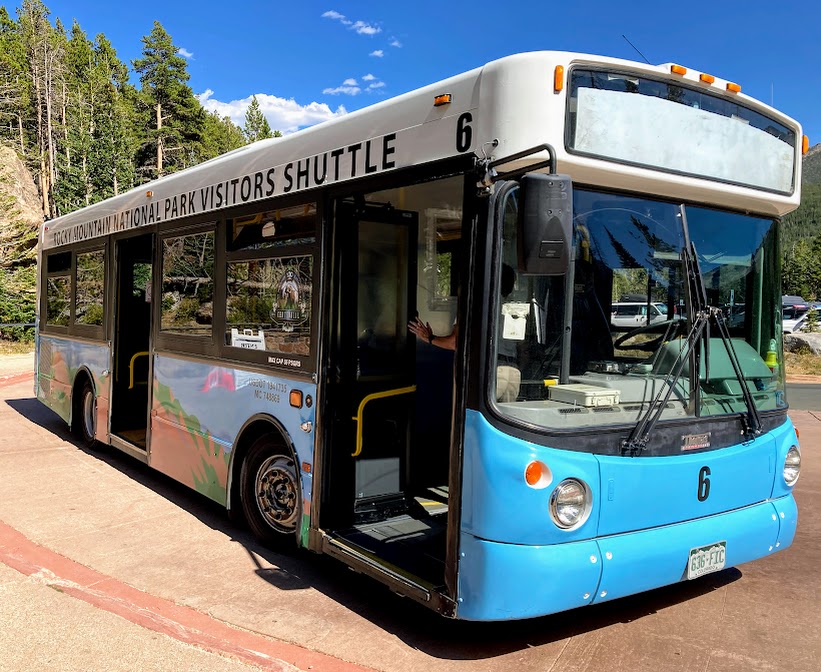 Rocky Mountain National Park shuttle bus