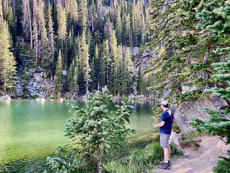 Dream Lake Rocky Mountain National Park, fly fishing