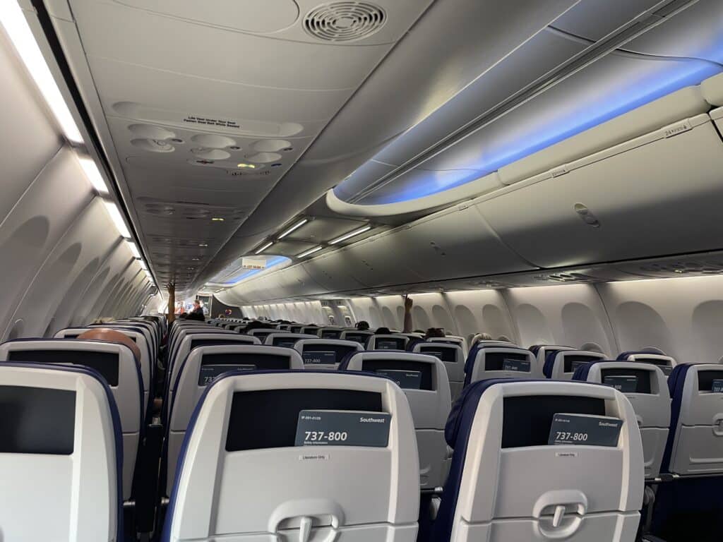 Southwest plane interior wide