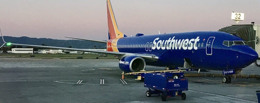 Southwest plane gate; release March April flights