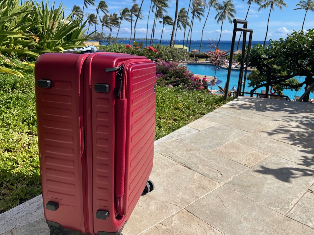 suitcase at resort